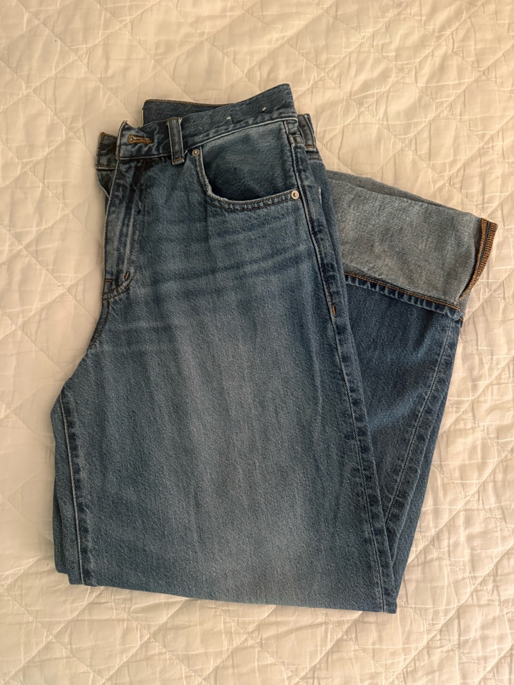 Petite Superwide-Leg Jeans Fannin Wash 28P